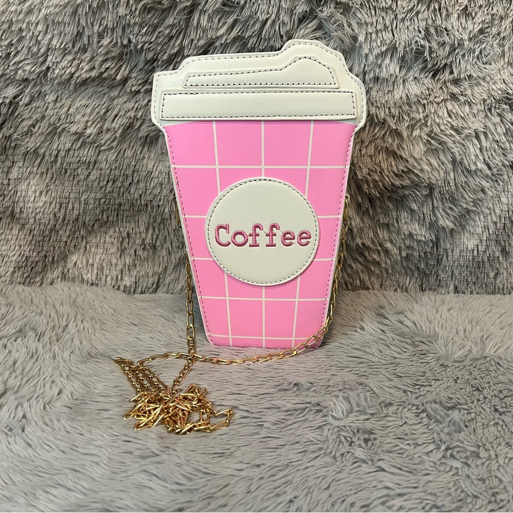 Pink Coffee Crossbody Bag